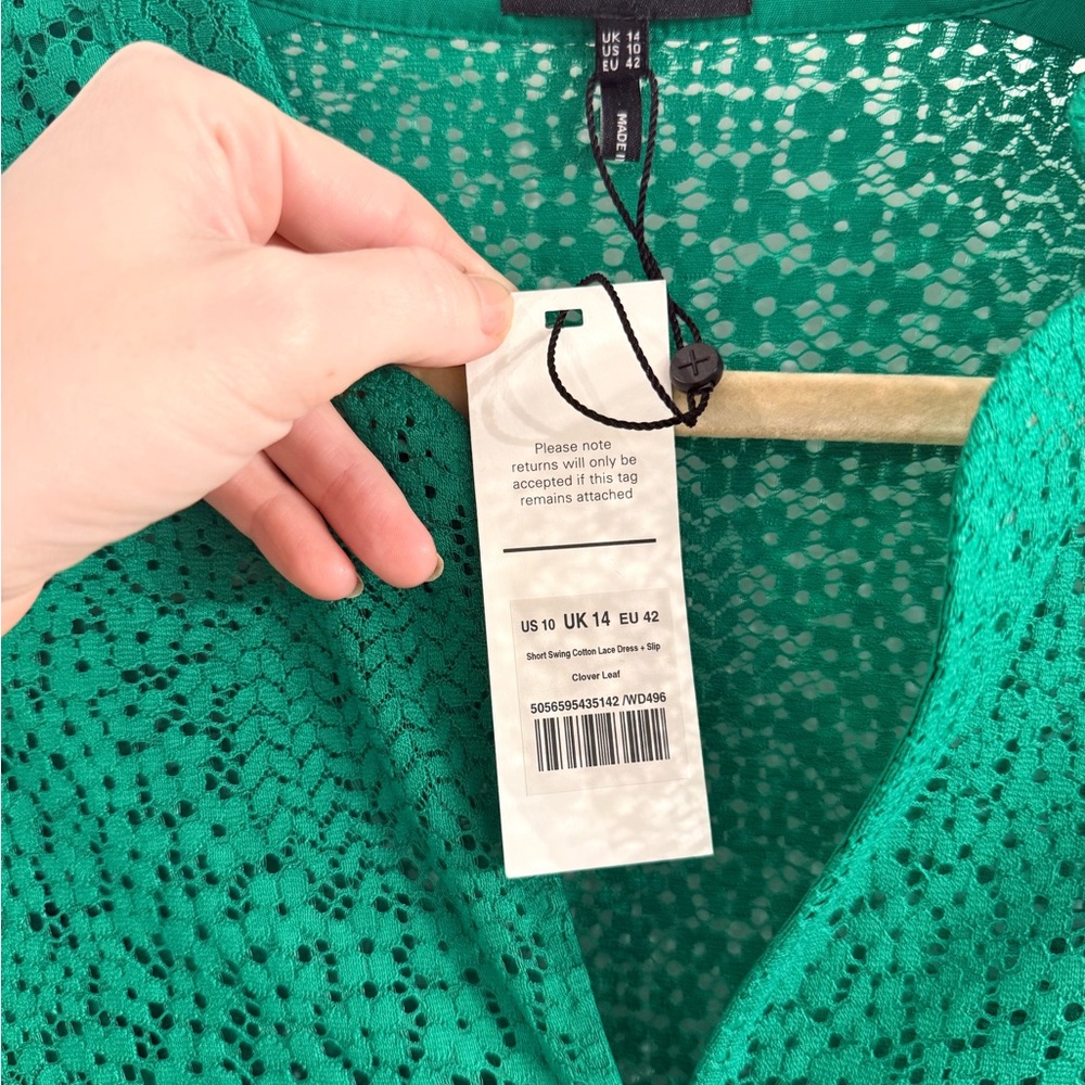 NWT: ME+EM Emerald Lace Dress - Picture 3 of 7